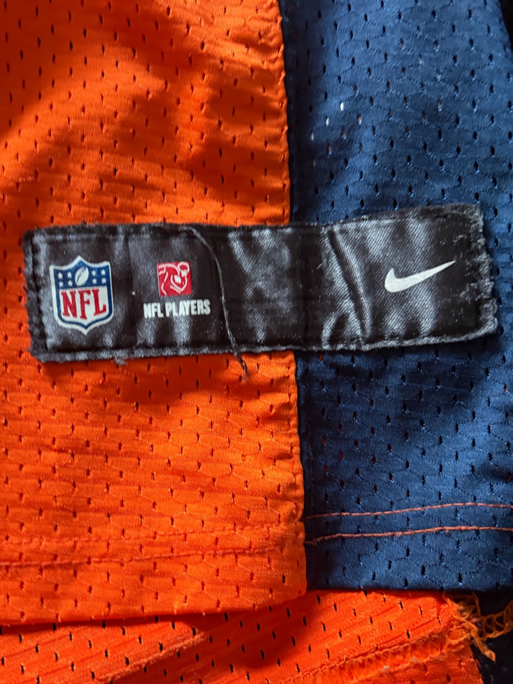 NFL Orange Game Jersey with Navy Trim - Picture 5 of 6